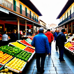 **

"A vibrant Spanish marketplace scene, bustling with shoppers examining produce. Focus on colorful displays of fresh fruits and vegetables with signs highlighting special offers like "Oferta Especial!". Shoppers are engaged, comparing items. Background includes traditional market stalls and architecture, reflecting a local Spanish market. Fully clothed shoppers, appropriate attire, family-friendly, safe for work, professional photography, natural proportions, well-formed hands, correct finger count, bright and inviting lighting."

**