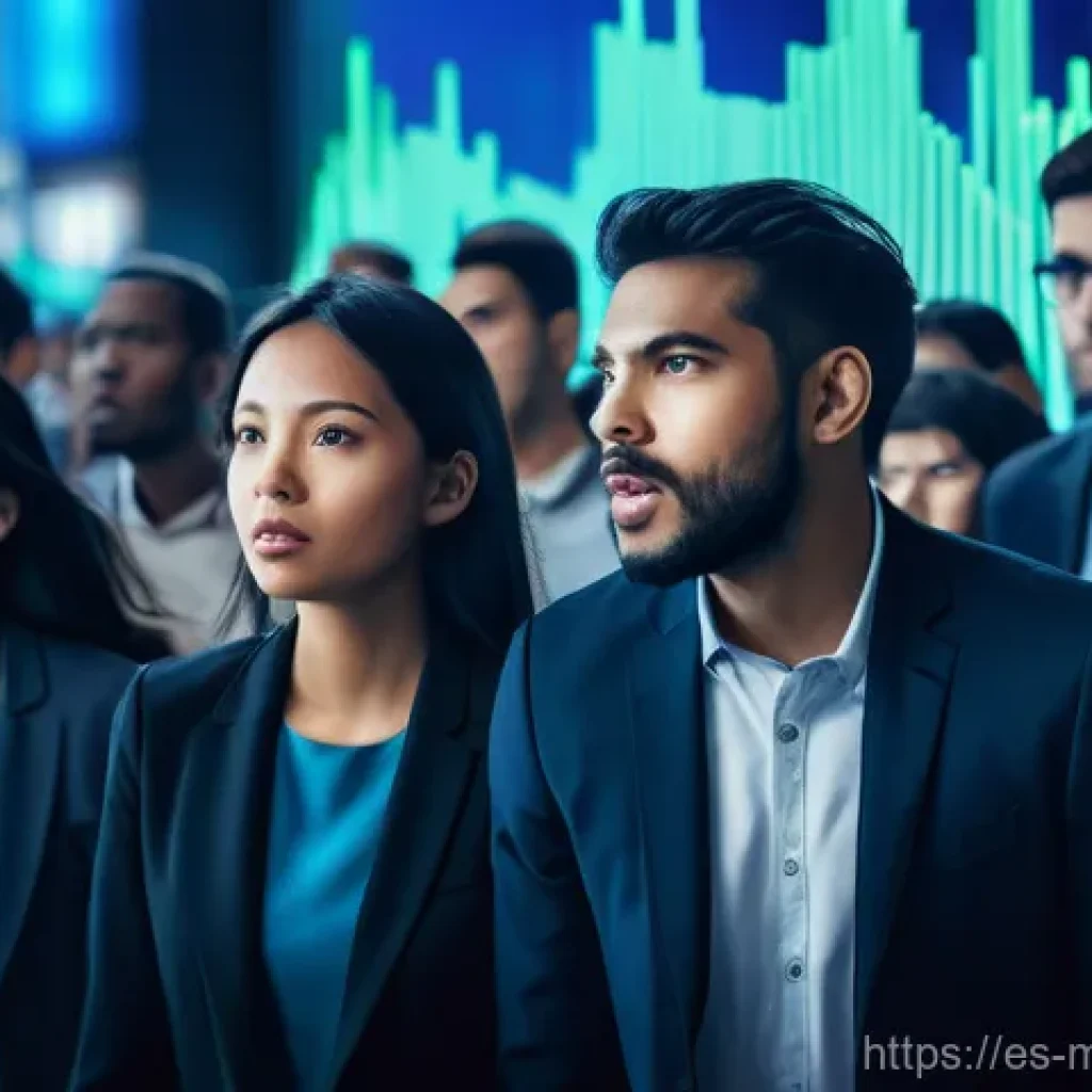 행동경제학적 접근으로 보는 시장 예측 - **Prompt 1: "Herd Mentality in a Digital Economy"**
A wide-angle, cinematic shot showing a diver...