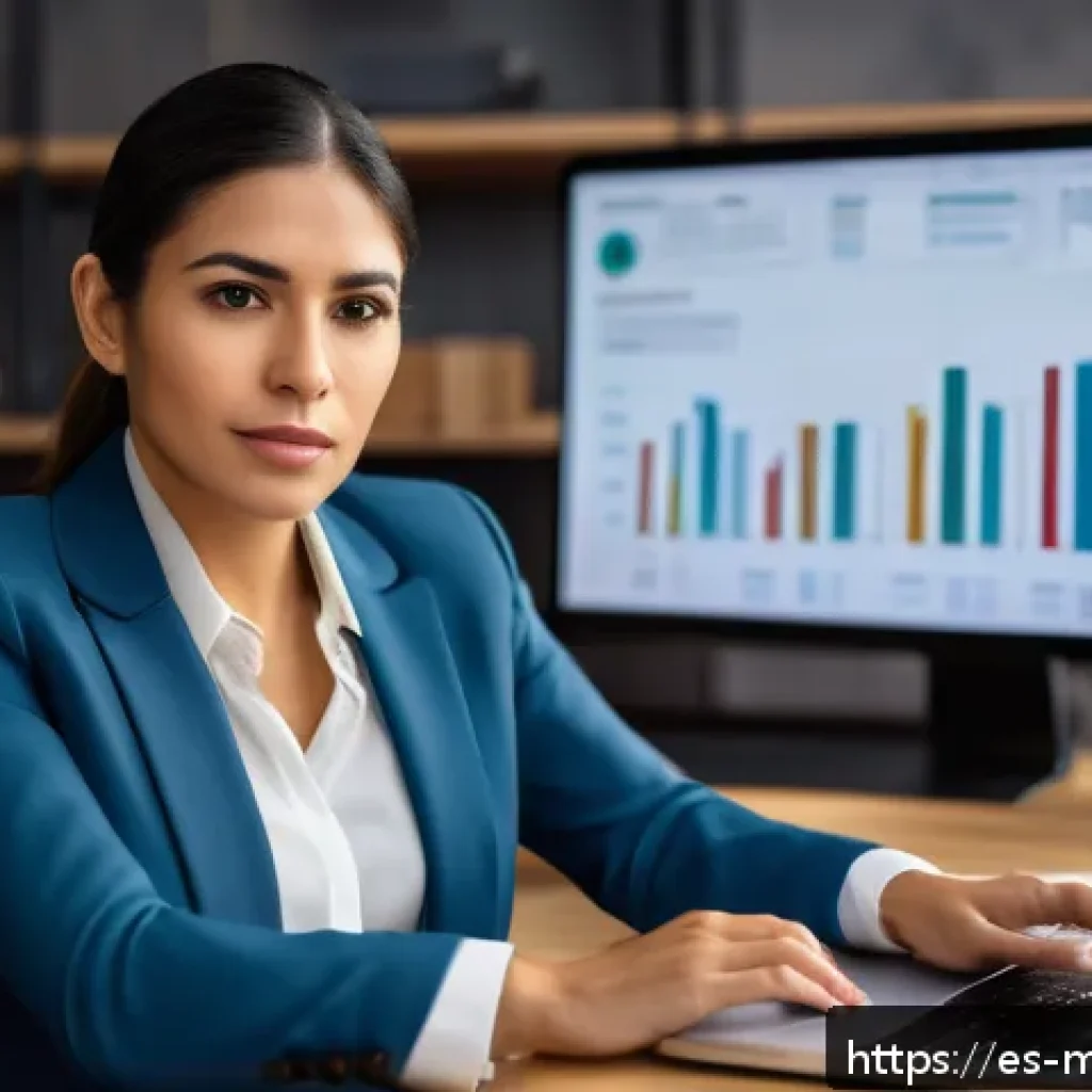 신뢰와 행동경제학의 연관성 - A confident Hispanic businesswoman in her early 30s, dressed in smart casual attire, sitting at a mo...