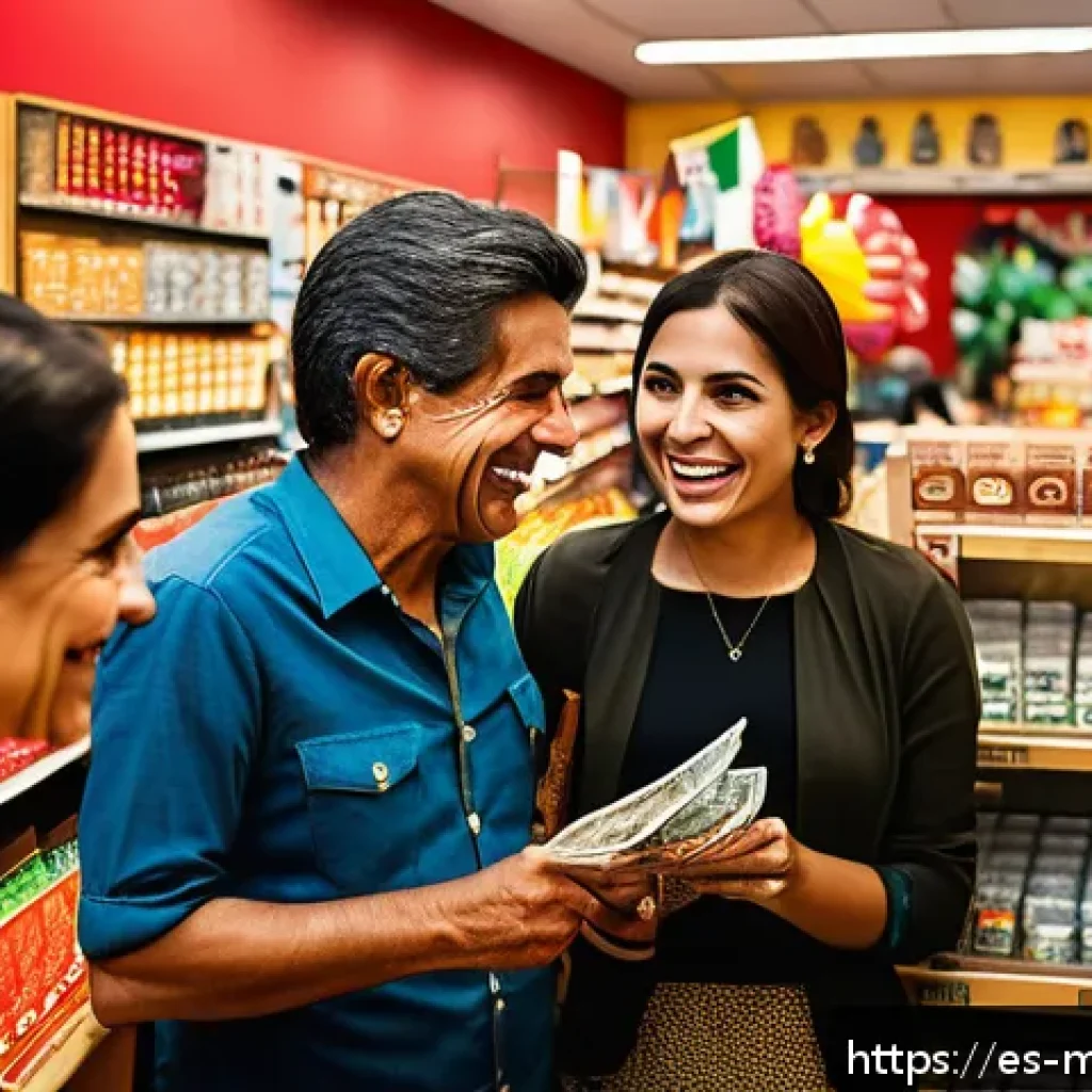 행동경제학적 마케팅 커뮤니케이션 전략 - A vibrant retail store scene in a bustling Latin American city, filled with warm ambient lighting an...